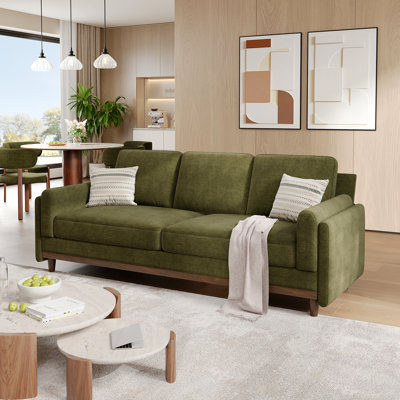 87'' Waterproof Chenille 3-Seater Upholstered Sofa Couch
