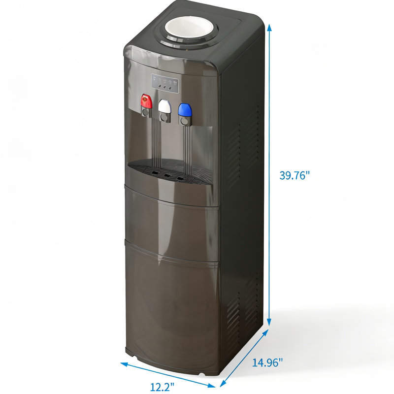 Distributeur d'eau autoportant moderne avec machine à glaçons intégrée