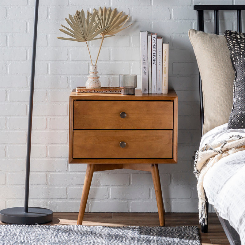 Table de chevet en bois Mid-Century
