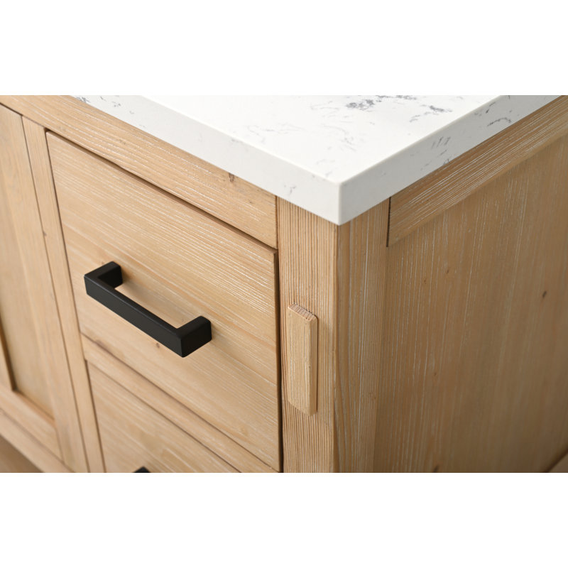 Seddon 48" Free Standing Single Bathroom Vanity with Engineered Stone Top