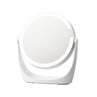 Impressions Vanity Core Round Tabletop LED Makeup Mirror With 3 Light Modes 10X Magnification