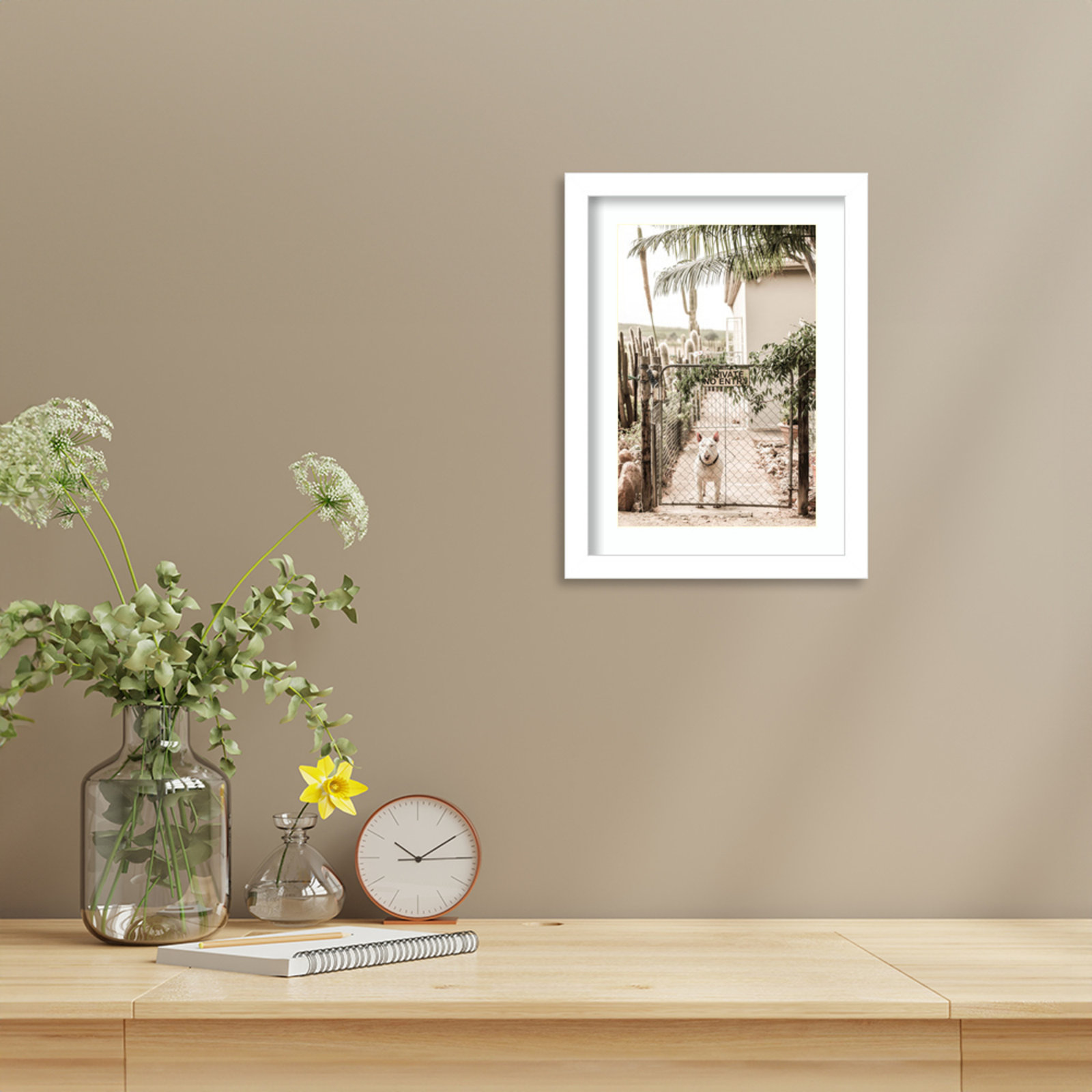 Daisey "No Entry" Print by Shot by Clint, 13" H x 10" W, White