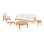 Lagos Outdoor 5 - Piece Teak Conversation Set