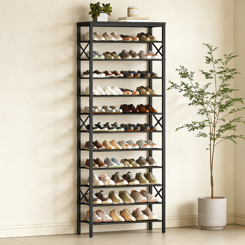 Range-chaussures de grande capacité de style industriel