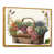 Toile avec cadre flottant or