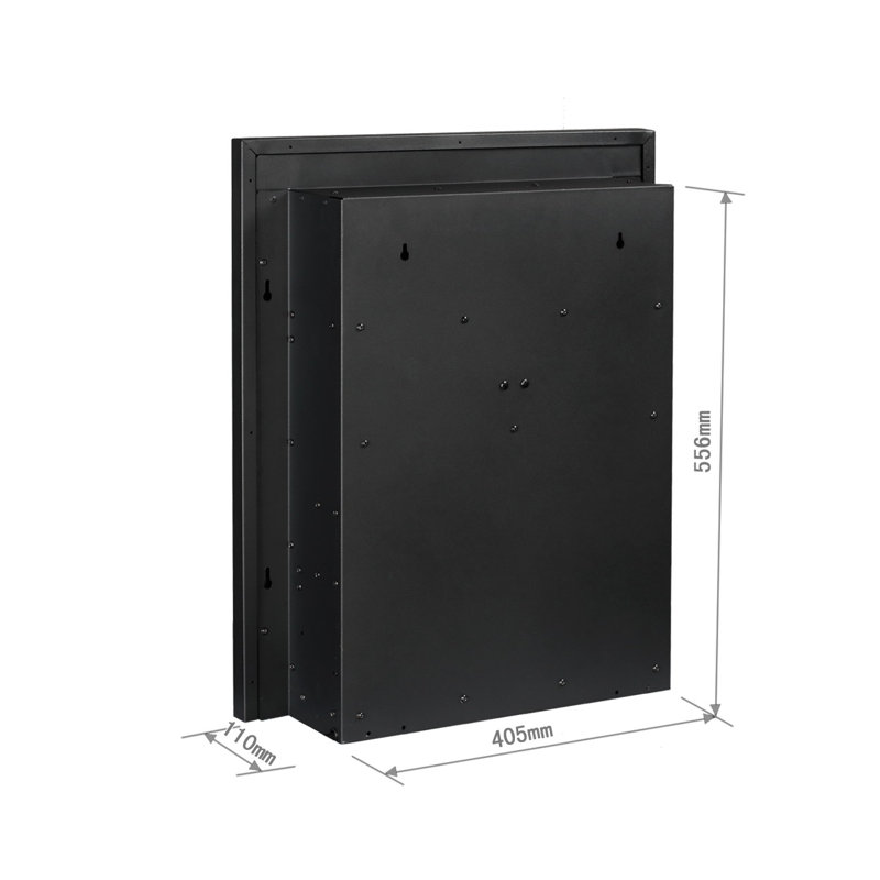 Meadow Castleton Fires & Fireplaces 129.54cm W Electric Fireplace with 6824.28 BTU, With half spacer, Black