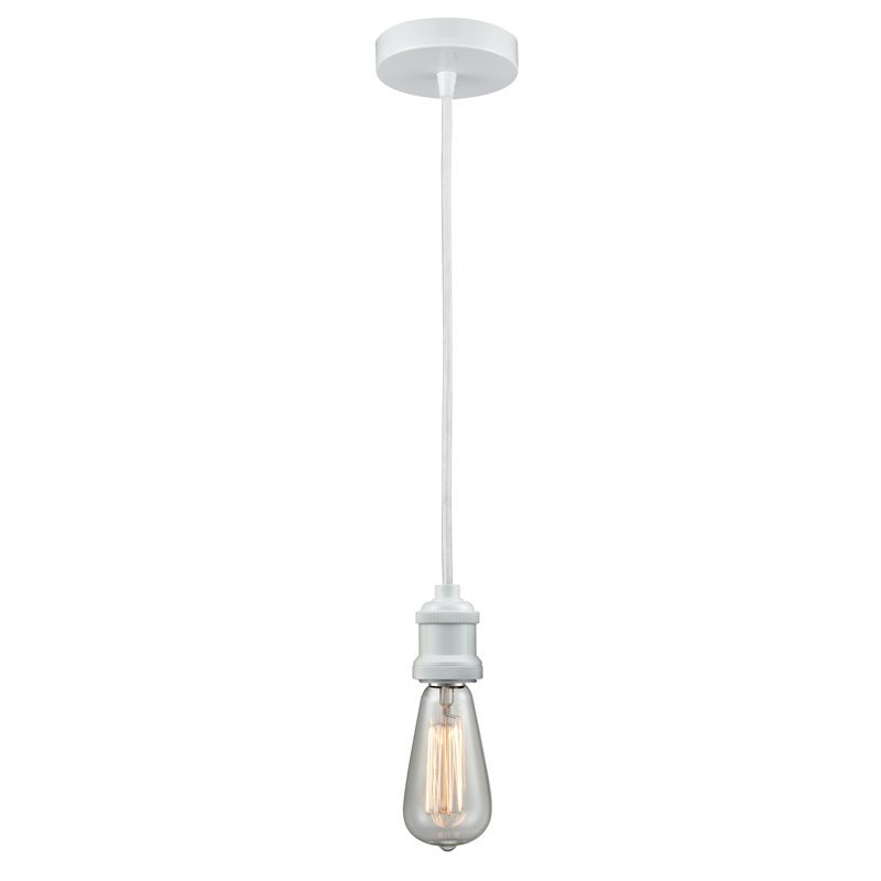 Waterville 1 - Light Single Pendant, White/White