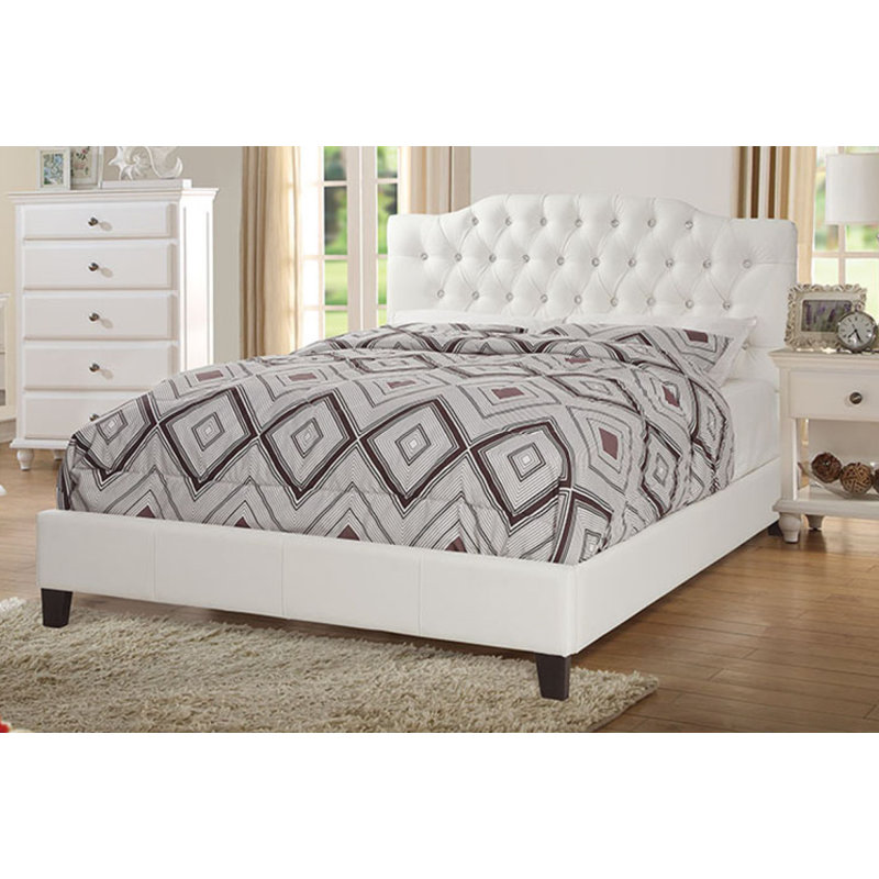 Datrell Tufted Upholstered Platform Bed, Queen