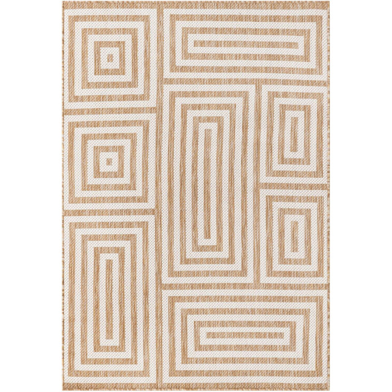 Tapis contemporain de style taupe Bello, Rectangle 4 pi 1 po x 6 pi 1 po