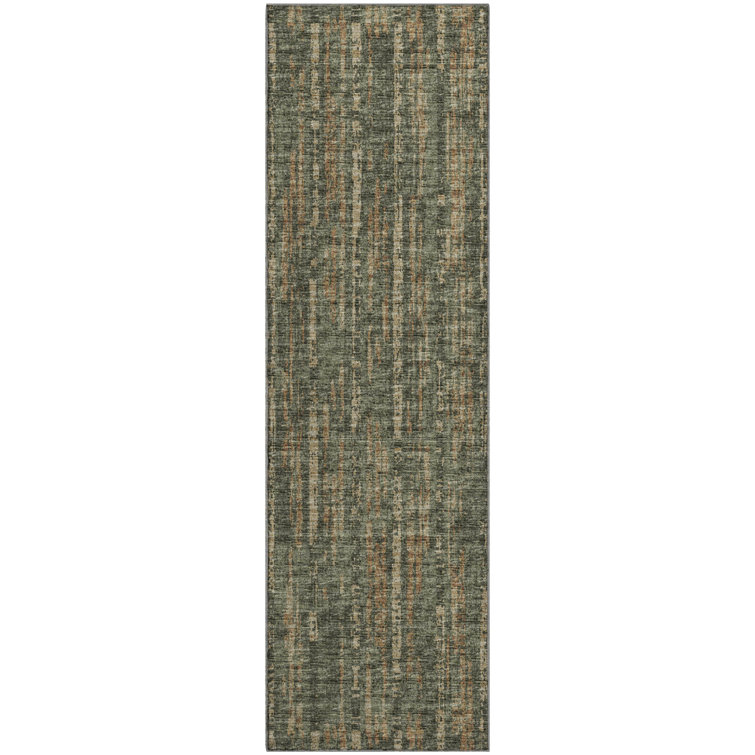 Premium Machine Washable Tiream Green Rug