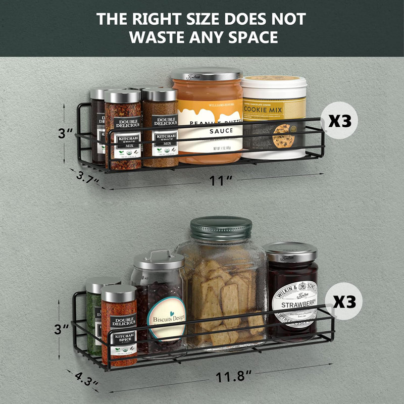 Spice Rack Organizer Wall Mounted
