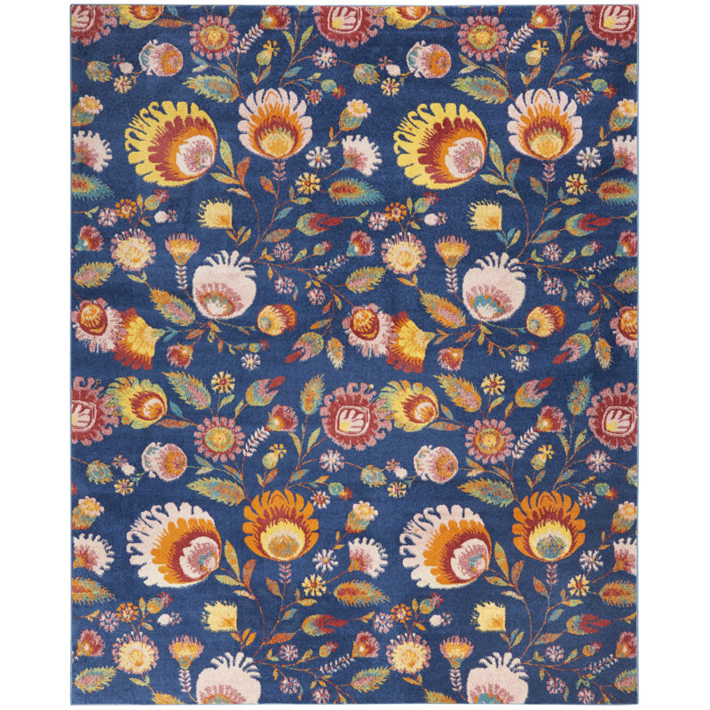 Floral Indoor Rug, Rectangle 8' x 10'