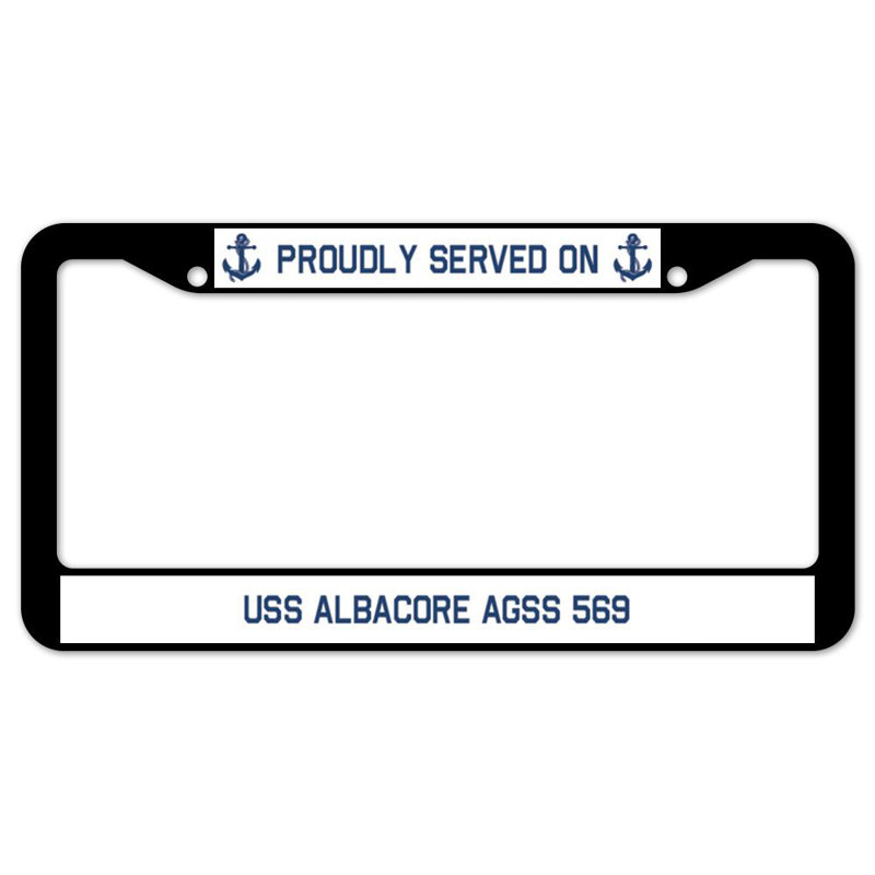 Fièrement servi sur un cadre de plaque USS ALBACORE AGSS 569