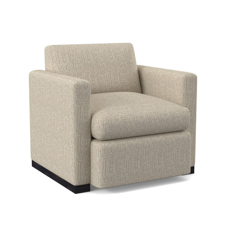Chaise pivotante Ledger, Viscose pierres ivoire, Ébène vintage
