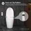 Toilette intelligente allongée sans réservoir avec lavage de bidet, siège chauffant, chasse d'eau puissante de 1,28 gallon par chasse, séchoir à air chaud, chasse d'eau à capteur de pied et veilleuse (télécommande incluse)