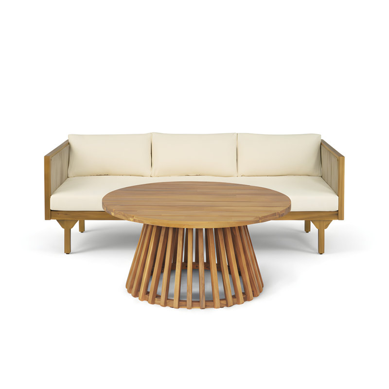 Ensemble de conversation avec coussins 2 pièces Hurst, Beige