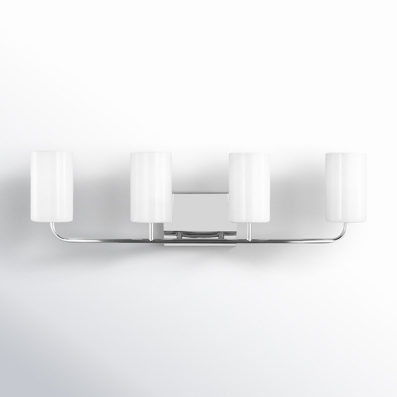Éclairage pour meuble-lavabo 4 lumières Vincente, Chrome, Non