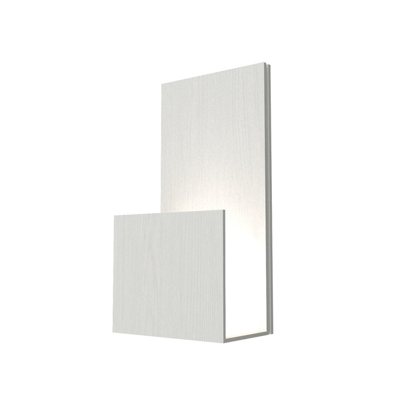 Manufactured Wood Flush Mounted Sconce, Organic White