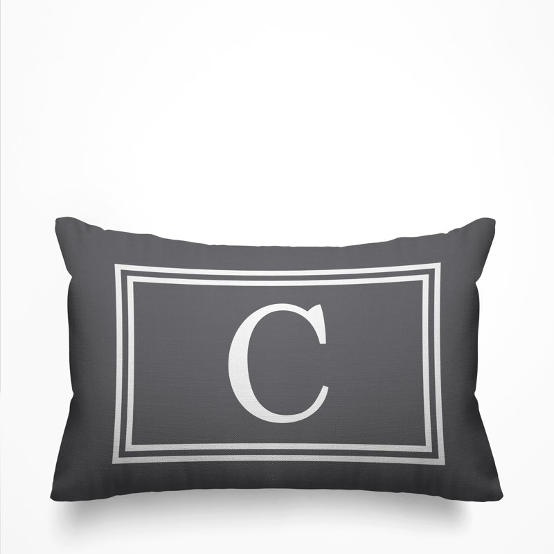 Coussin intérieur / extérieur imprimé monogramme