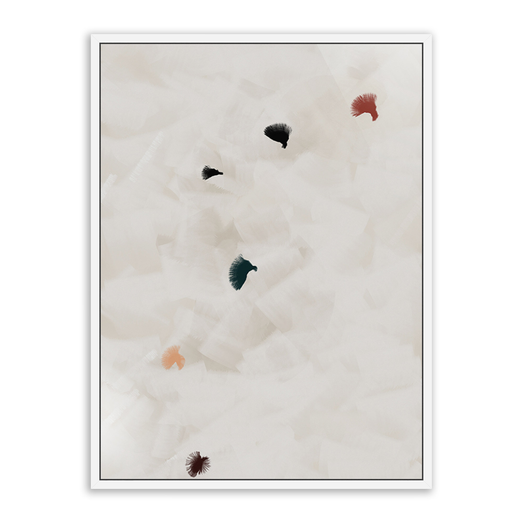 In Flight No 8 by Patricia Vargas, 60" H x 40" W, White Maple Framed