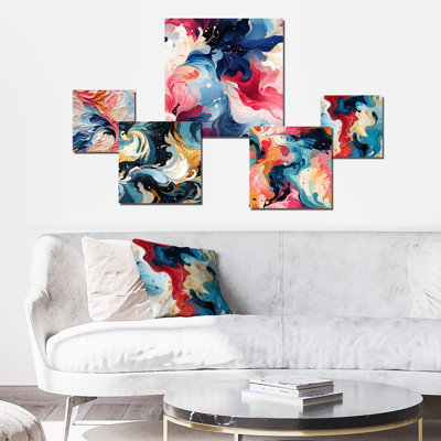 Dabne - Marble Wall Art Set Of 5