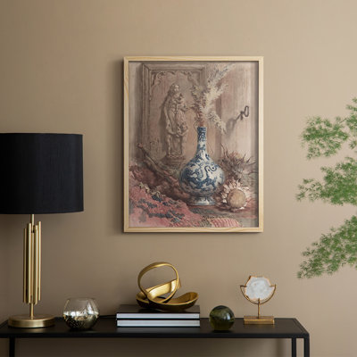 Impression florale vintage encadrée XCI - bois massif