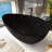 63 Inch Freestanding Solid Surface Soaking Bathtub for Bathroom 