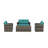 Madore 4 - Person Patio Conversation Set with Cushions-1026627859