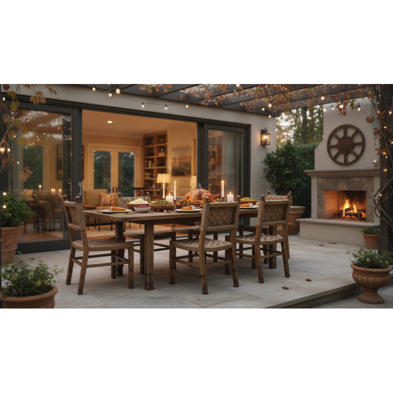 Vaterra Outdoor Teak Dining Side Chair