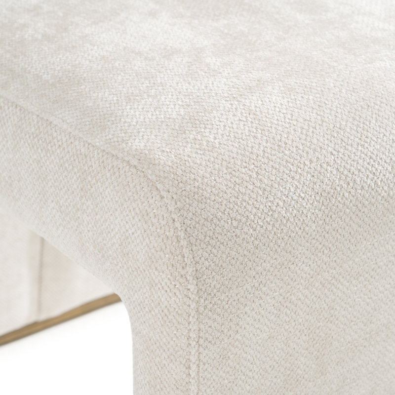 Bounty - Modern Beige Fabric + Antique Brass Dining Chair