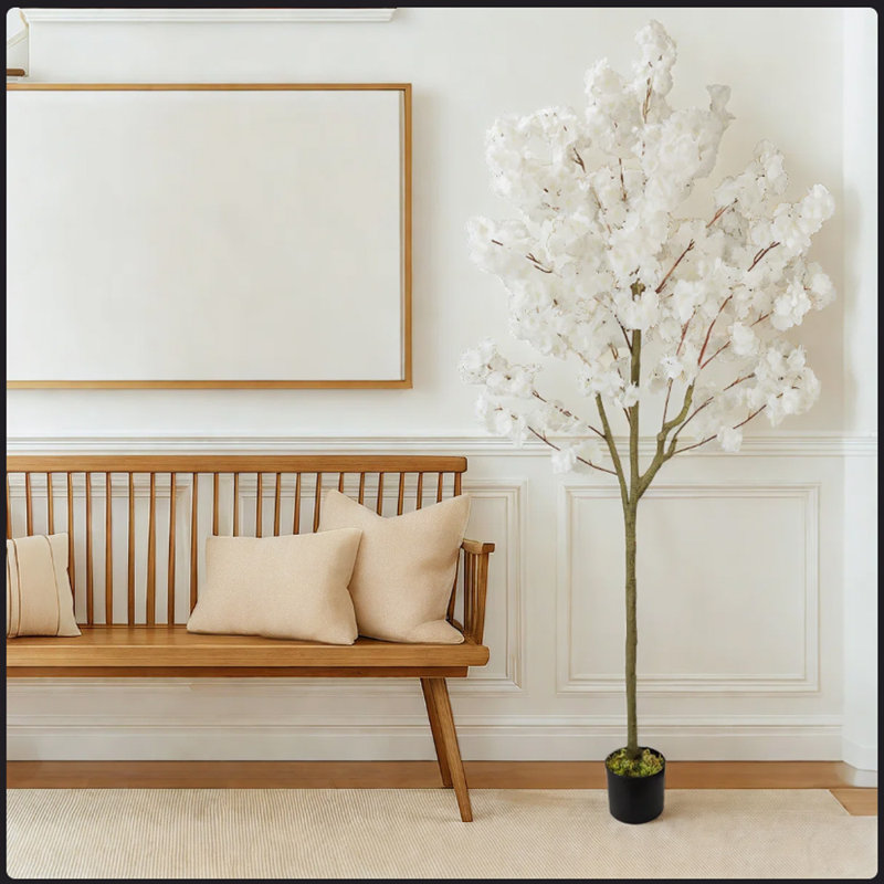 180 cm H Faux Plant, White
