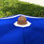 Parasol de plage portatif Outsunny, parasol d'extérieur à volants UV + avec auvent ventilé, sac de transport, rayures