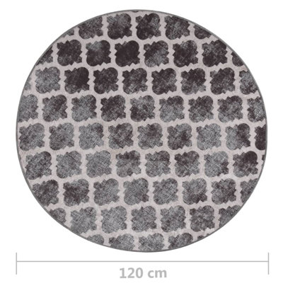 Beaverville Round 120 cm x 120 cm Geometric Flatweave Area Rug