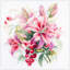 Pink Lilies Counted Cross Stitch Kit by Magic Needle 70-06