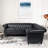 Faraaz Upholstered Faux Leather Chesterfield Sectional-198618778