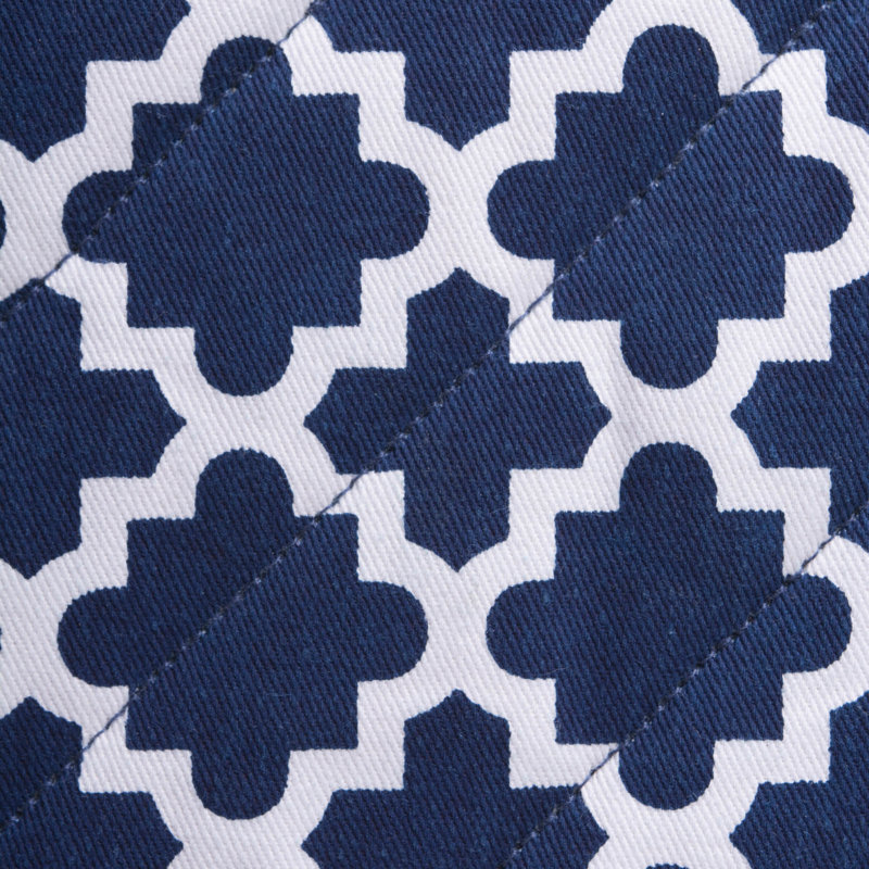Porte-main à motif de treillis Trung, Bleu nautique