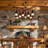 8-Light Industrial Wooden Chandelier
