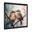 Oiseaux bleus assis sur une branche d'arbre III - Art mural floral-372464980-372464983