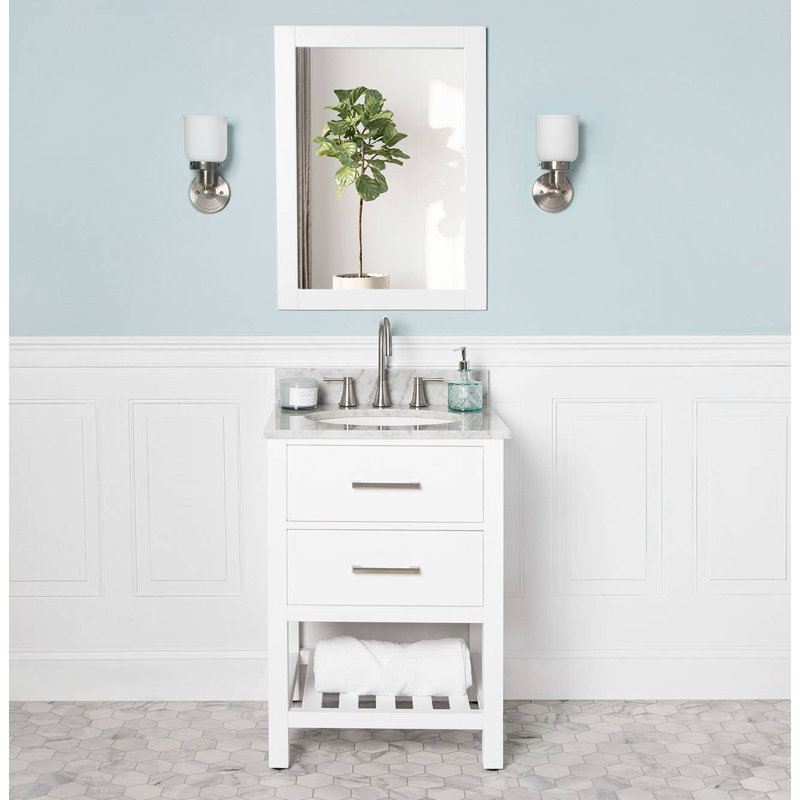 Base de meuble-lavabo simple 23,25 po seulement, Blanc