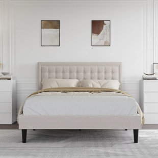 Full & Double White Platform Beds You'll Love | Wayfair