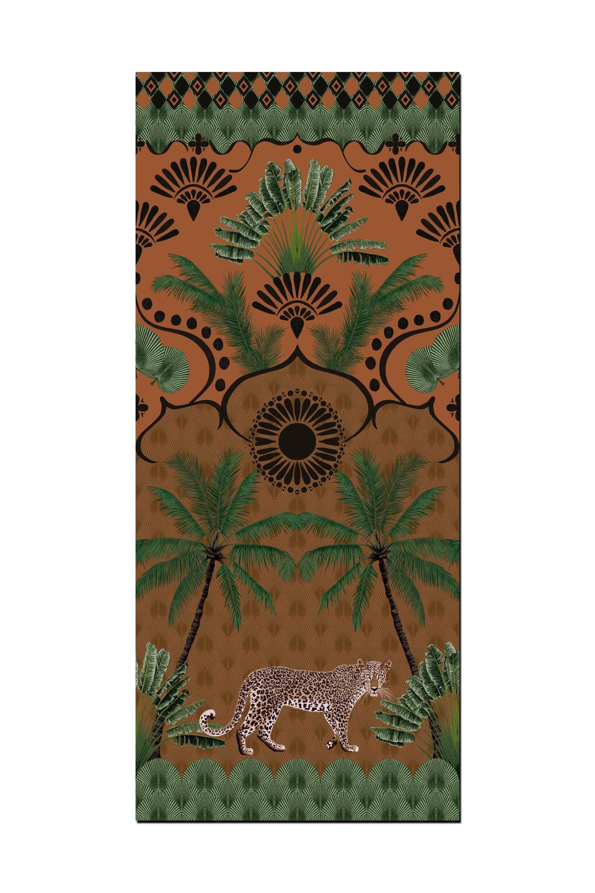 Corrigan Studio® Safari Themed Tiger and Ethnic Patterned Woven Base ...
