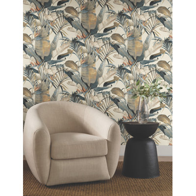 Tropical Coral Cabana Wallpaper