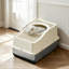 Enclosed Stainless Steel Cat Litter Box with Drawer – High Sided, Anti-Splash, Easy to Clean, Large Covered Cat Toilet for Indoor Cats – White, 60x40x35cm, Outer Stainless Steel Basin 15cm-1063783833-1063783834