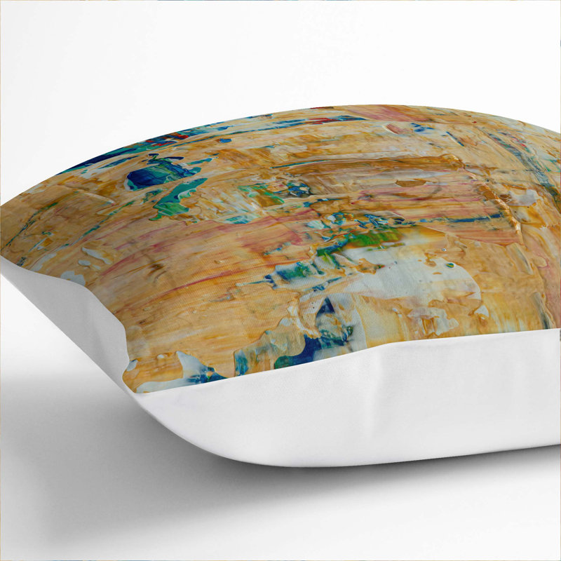 Abstract Square Throw Cushion, 40 x 40 cm, White