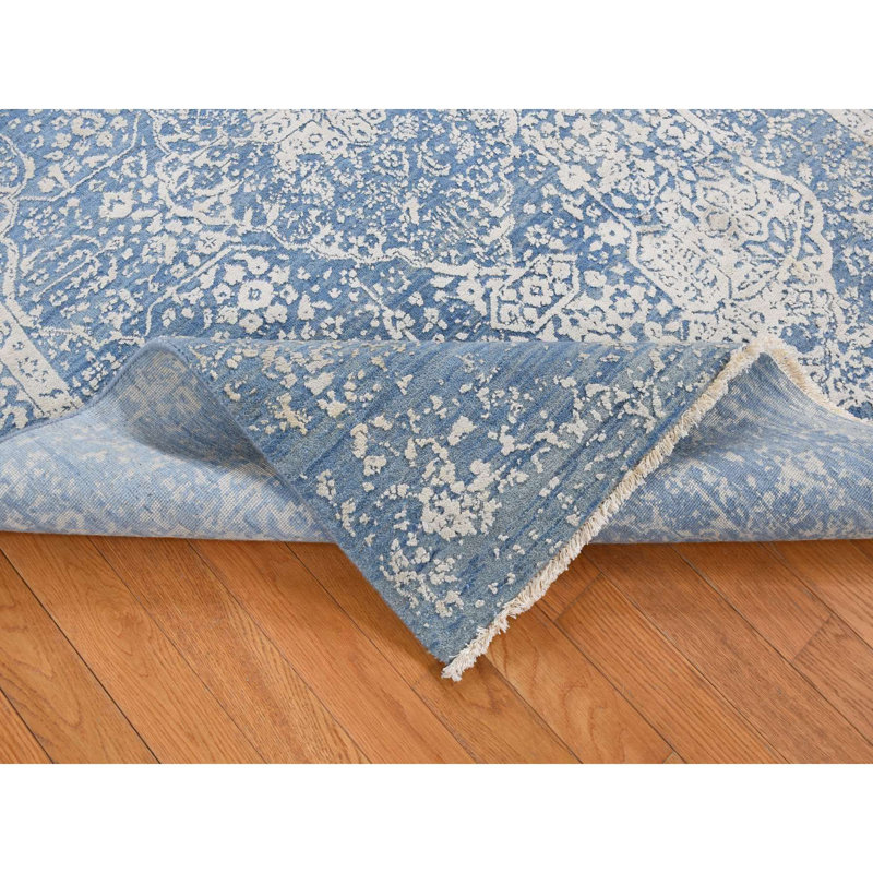 Tilghmanton One-of-a-Kind 5'1" X 7' New Age Silk Area Rug Blue