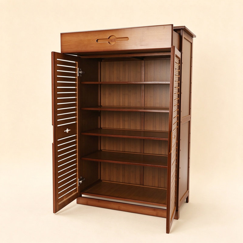 Bamboo Door Shoe Cabinet