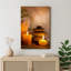 «Zen Stones Massage Spa with Warm Burning Candle», impression verticale sur toile, art mural-56324662-124834246