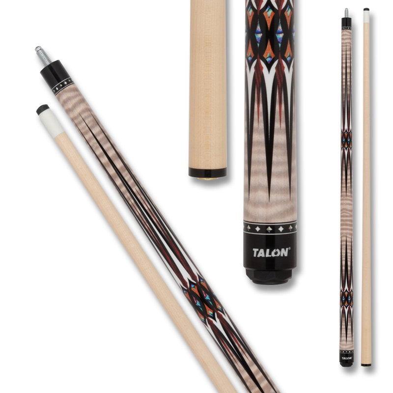 Queue de billard 19 oz avec pointes multicolores Talon TL14 Grey, Gris
