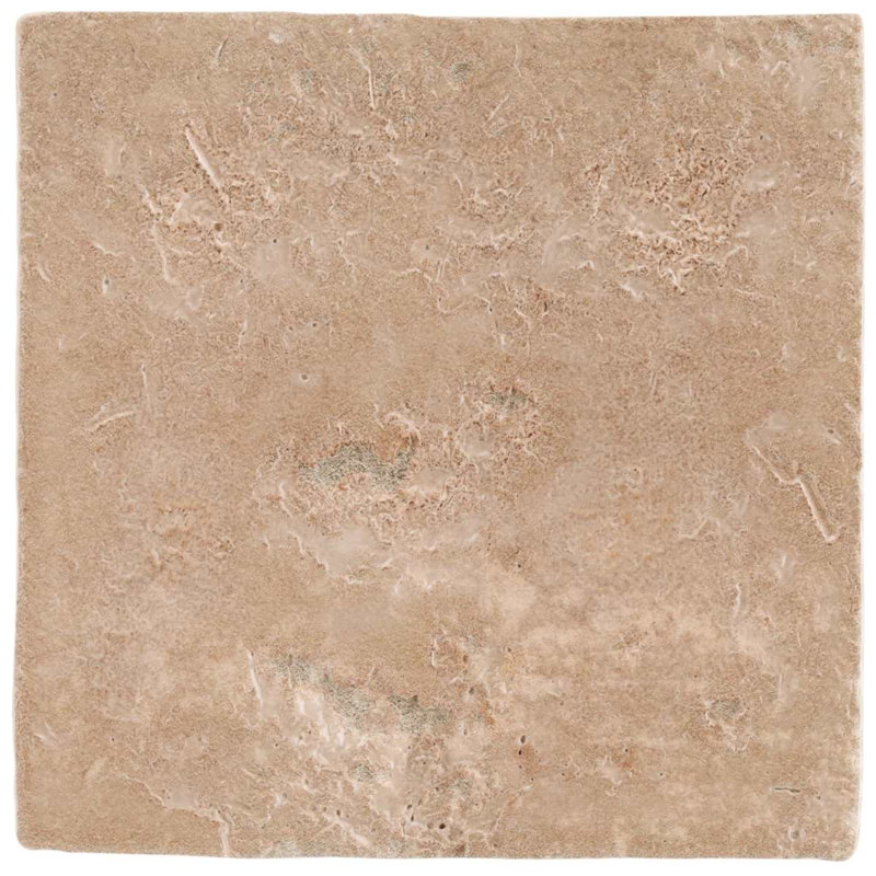Navari 5x5 Textured Matte Ceramic Tile, Terra Cream
