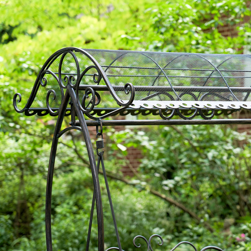 Balancelle de jardin avec support Burnett, Cuivre / Brun